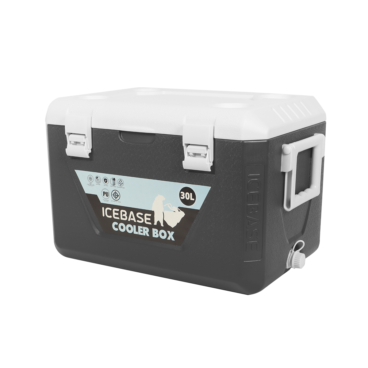 กระติกน้ำแข็งเก็บความเย็น ICEBASE รุ่น CLG-201GY (MERCURY) ขนาด 30 ลิตร สีเทา_3